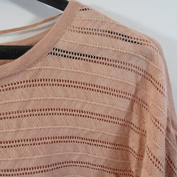 PRANA Madeline Sweater Size M NEW Champagne MSRP $79 Pink Peach Crochet - Picture 2 of 8